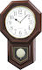 Rhythm Antikes Wanduhr Hölzernes Pendeluhr Braun 31x50cm