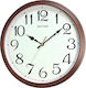 Rhythm Silent Wall Clock Plastic Brown Ø34cm