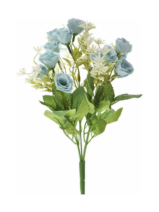 Iliadis Buchet din Flori Artificiale Rose Light Blue 30cm 1buc