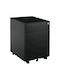 Schublade Büro Ε6009 mit Rollen & Schloss Μαύρo 39x52x60cm