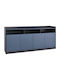 Office Cabinet Advance Wooden Dark Walnut / Grey 169x40x80cm EO826