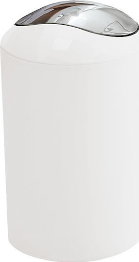 Kleine Wolke Glossy 5063115858 Plastic Perie pentru coșul de gunoi din baie 5lt Alb