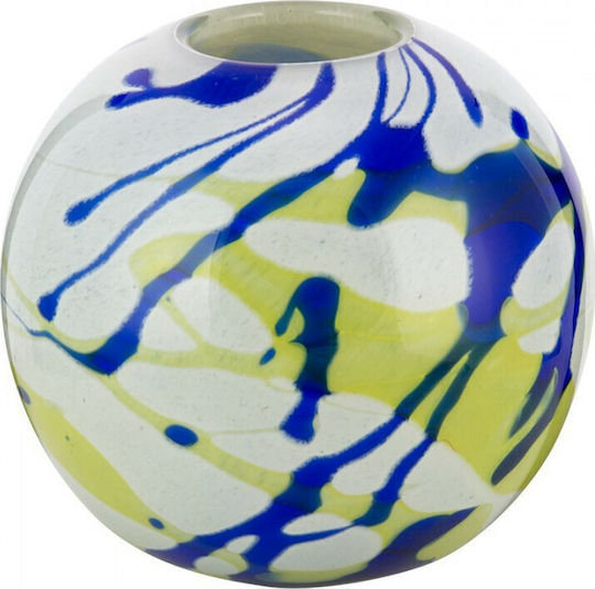 WM Collection Διακοσμητικό Μπωλ Γυάλινο Πολύχρωμο 17x17cm