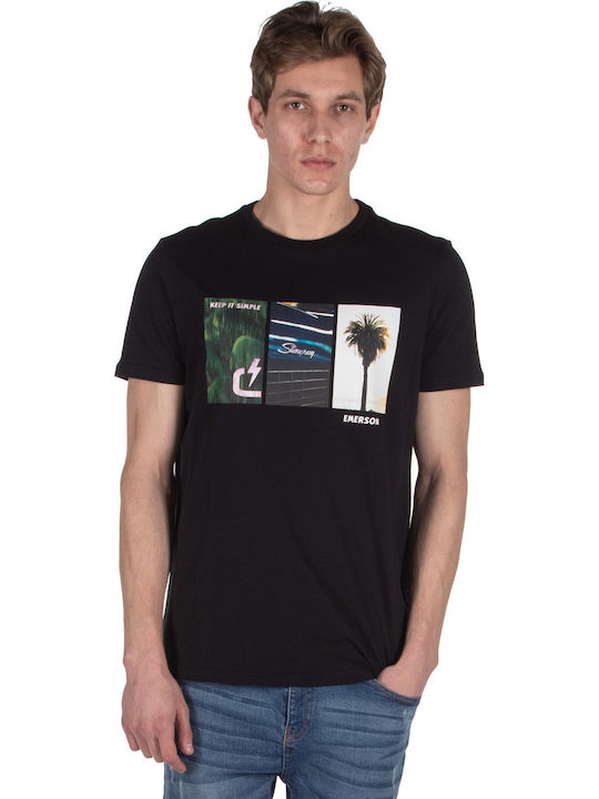 Emerson Herren T-Shirt Kurzarm Schwarz