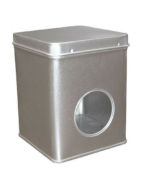 SILVER WINDOW METAL BOX - 6 pcs