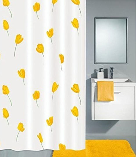 Kleine Wolke Tulipan Perdea de Baie 180x200cm Galbenă