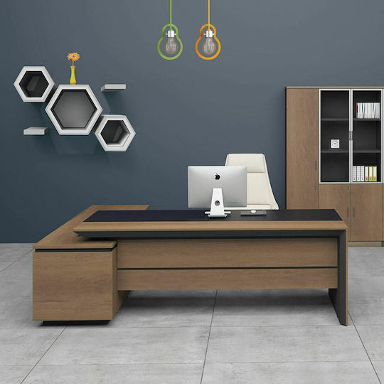 Corner Professional Desk Proline 200x180x75cm Brown