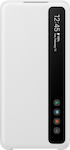 Samsung Clear View Cover Carte Piele artificială / Plastic Alb (Galaxy S20) EF-ZG980CWEGEU EF-ZG980CWEGWW