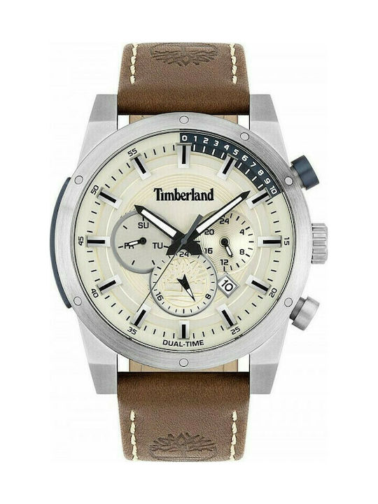 Timberland Sherbrook Watch Chronograph Battery with Brown Leather Strap