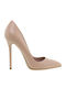 Mourtzi Leather Pointed Toe Stiletto Beige High Heels 12/1203A00