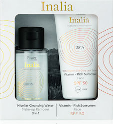 Inalia Vitamin Rich Sunscreen Cream Face SPF50 50ml + Δώρο Micellar Cleansing Water 3 in 1 50ml Σετ με Αντηλιακό 2τμχ