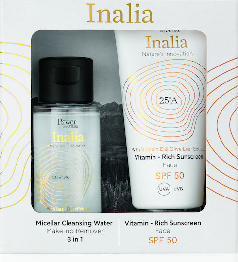 Inalia Vitamin Rich Sunscreen Cream Face SPF50 50ml + Δώρο Micellar Cleansing Water 3 in 1 50ml Σετ με Αντηλιακό Προσώπου SPF50 2τμχ