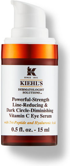 Kiehl's Powerful Strength Line-reducing & Dark Circle Diminishing Vitamin C Αντιγηραντικό Serum Ματιών με Βιταμίνη C & Υαλουρονικό Οξύ 15ml