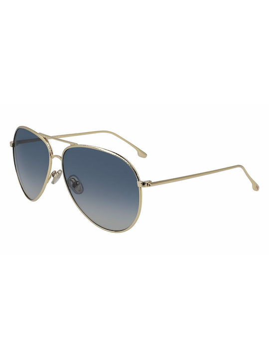 Victoria Beckham Women's Sunglasses with Gold Metal Frame VB203S 706