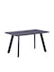 Baxter Table Dining Room Wooden with Metal Frame Black 140x80x75cm