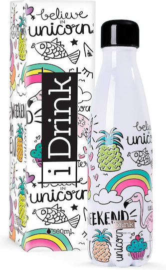I-Total iDrink Colors Μπουκάλι Θερμός Ανοξείδωτο BPA Free 500ml Λευκό