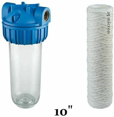 Atlas Filtri Central Supply / Under Sink Water Filter System Senior Plus 3P AFO SX AS , 3/4'' Inlet/Outlet, with 10" Replacement Filter Atlas Filtri FA 10 SX 25 μm