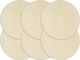 vidaXL Placemat Round Fabric Beige 6pcs