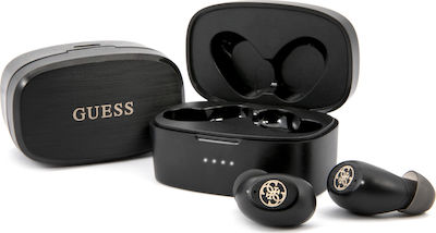 Guess GUTWSJL4GGO In-ear Bluetooth Handsfree Ακουστικά με Θήκη Φόρτισης Μαύρα