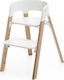 Stokke Steps Bundle Καρεκλάκι Φαγητού με Ξύλινο Σκελετό & Ξύλινο Κάθισμα White Natural