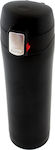 Aptel AG285B Glass Thermos Stainless Steel Black 500ml with Mouthpiece