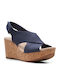 Clarks Annadel Parker Anatomic Women's Leather Ankle Strap Platforms Blue