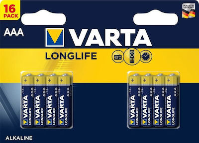 Varta LongLife Αλκαλικές Μπαταρίες AAA 1.5V 16τμχ