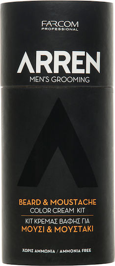 Farcom Arren Men's Grooming Beard & Moustache Color Cream Kit Dye for Mustache Black 60ml