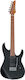 Ibanez AZ2402 Prestige Set Elektrische Gitarre Stratocaster mit HH Tonabnehmerkonfiguration Black Flat mit Tasche