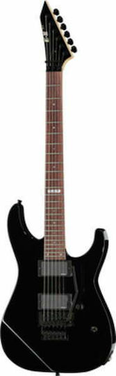 ESP E-II M-II Neck Thru Set Elektrische Gitarre Schwer mit HH Tonabnehmerkonfiguration Schwarz mit Tasche
