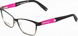 Dsquared2 Women's Prescription Eyeglass Frames Black DQ5101 005