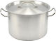 Horecabar Inoxidabilă Aparat de gătit sub presiune Cu Capacitatea 16lt cu Diametru 28cm și Înălțime 28cm.