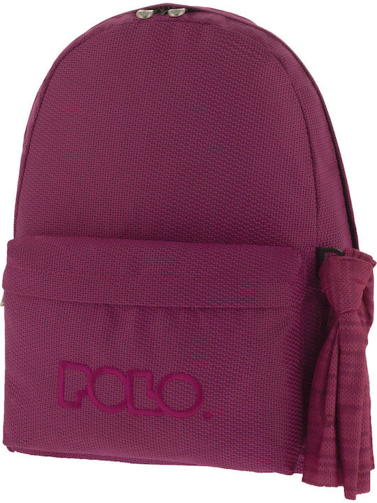 Polo Original Knit School Bag Backpack Junior High-High School in Purple color 20lt 2019