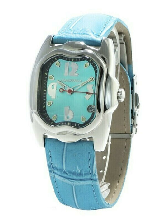 Chronotech Women's Watch with Blue Leather Strap