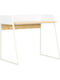 Birou Secretar de Birou Din Lemn Alb Cu Picioare Metalice 90x60x88cm