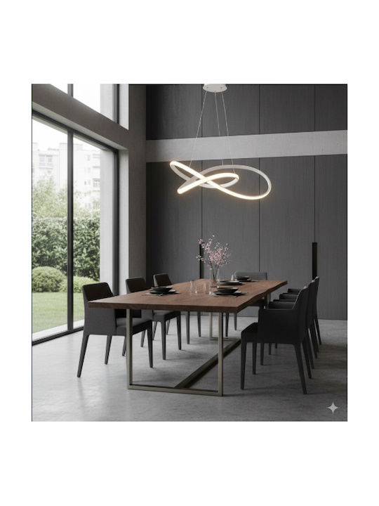 Aca Gordius Pendant Light Silver 44x120cm