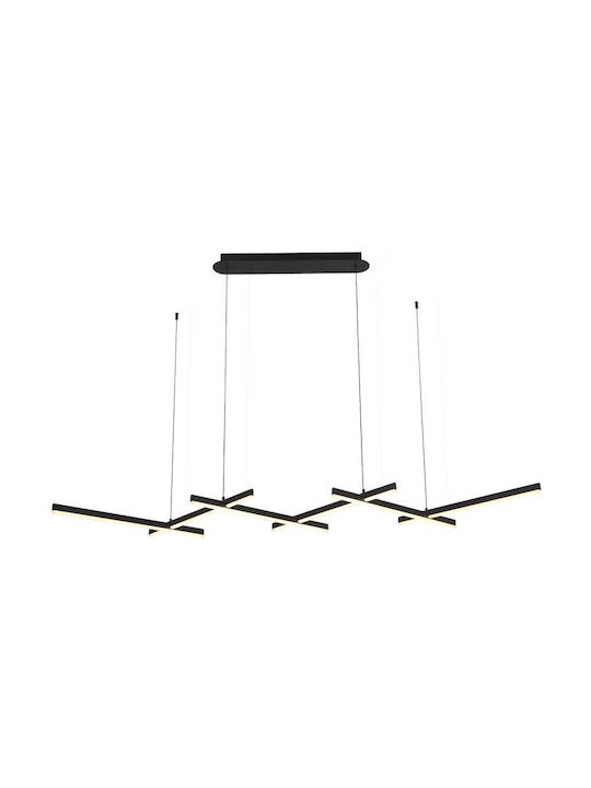 Zambelis Lights Pendant Light LED Suspension Rail with Warm White Light Black