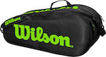 Wilson Team Comp 2 6 Racket Tennis Bag Black