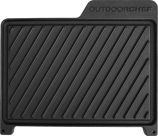 Outdoorchef Lugano Baking Plate Double Sided with Cast Iron Flat & Grill Surface 30x27x1.5cm