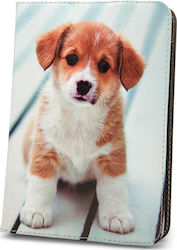 Cute Puppy Flip Cover Synthetic Leather Multicolour (Universal 7-8") CPTC8