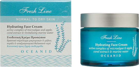 Fresh Line Oceanid Light Ενυδατική & Αντιγηραντική Κρέμα Προσώπου Ημέρας με Υαλουρονικό Οξύ 50ml