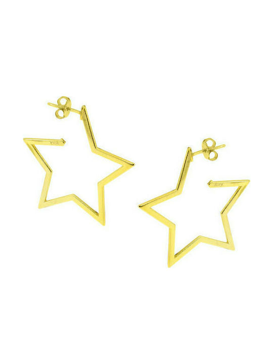 Silver plated gold plated star earrings 925