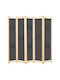vidaXL Decorative Room Divider Wooden with 4 Panels 200x170cm