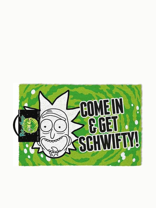 Pyramid International Πατάκι Εισόδου Rick Morty Get Schwifty Πράσινο 57x40εκ.