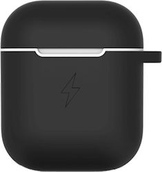 FoneFX Σετ Θήκη & Anti-Lost Strap σε Μαύρο χρώμα για Apple AirPods