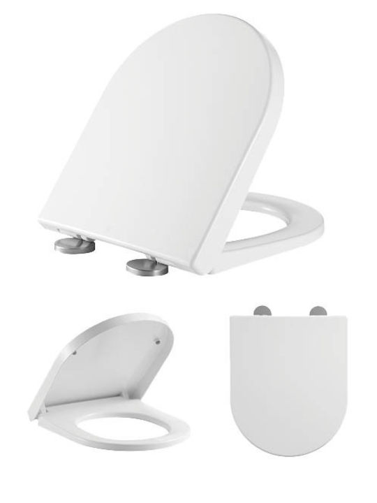 Bormann Bakelite Soft Close Toilet Seat White BTW1020 42.5cm