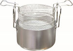 JDS Fryer Aluminum Capacity 18lt with Diameter 34cm and Height 20cm.