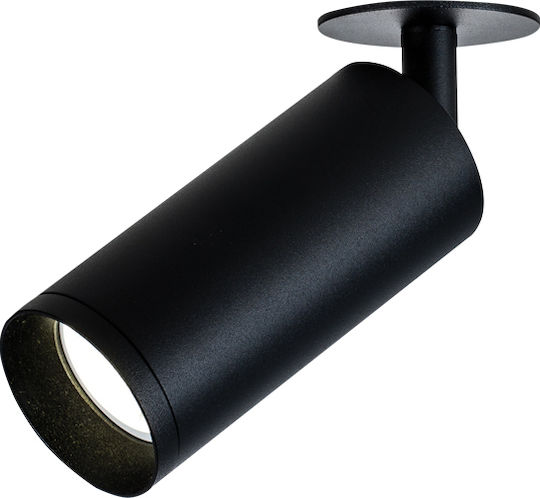 Zambelis Lights Μονό LED Θερμό Λευκό Σποτ σε Μαύρο Χρώμα