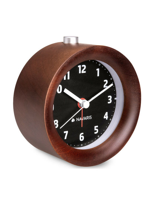 Navaris Design Round Tabletop Clock with Alarm 46269.18.03