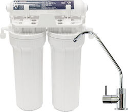 Aqua 2-Stage Under Sink / Central Supply Water Filter System with Faucet , 3/4'' Inlet/Outlet, 01-2410